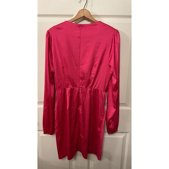 Lulu's Pink Satin Mini Dress - Picture 8 of 9